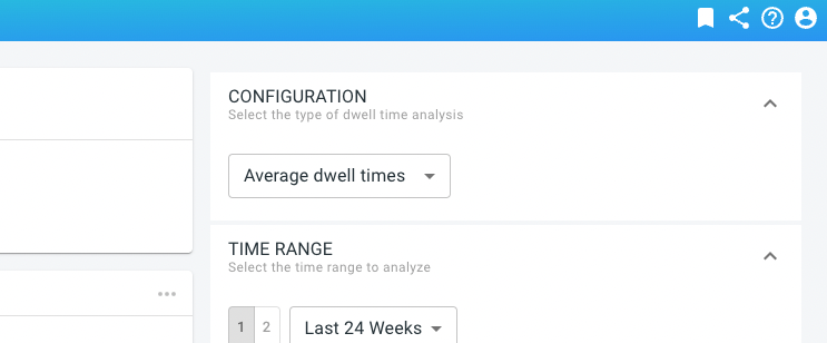 screenshot of the configurator for dwell time analysis