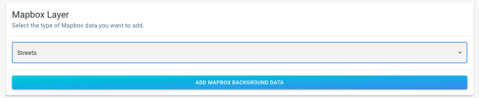 screenshot of the create the Mapbox layer form